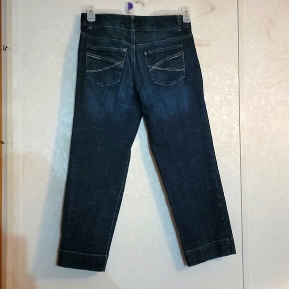 Tommy Hilfiger Hope Crop Dark Washed Capri Jeans sz 4 - Picture 2 of 7